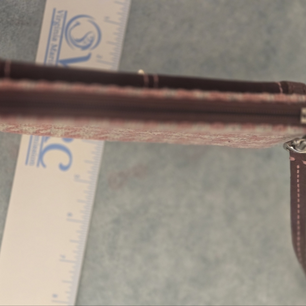 Coach Burgundy and Tweed Wristlet -used - Picture 16 of 16